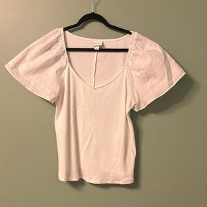 Cream Puff Sleeve Blouse